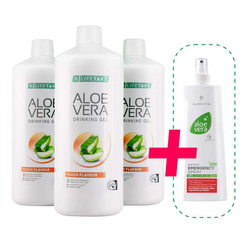 Питний гель Алое Вера Персик LR 3шт Aloe Vera Peach + подарунок