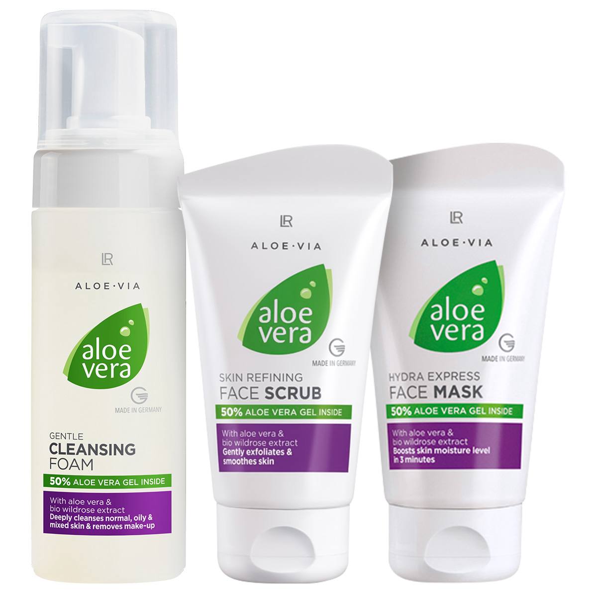 Інтенсивний набір для очищення та догляду за обличчям Aloe Vera 1 Інтенсивний набір для очищення та догляду за обличчям Aloe Vera